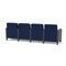 Lesro Siena Lounge Reception 4 Seat Tandem Seating, Black, MD Ink Back, MD Ink Seat, RS Echo Arm Panels SN4103 - alternate 3